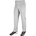 CHAMPRO Boys Open-Bottom Loose-Fit Baseball Pant with Adjustable Inseam and Reinforced Sliding Area