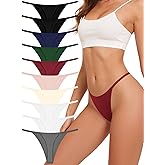 SDEOER Seamless G-String Thongs for Women – No Show, Breathable Stretch Underwear Low Rise Panties 10 Pack