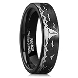 King Will Mens 6mm Tungsten Carbide Ring Inlaid