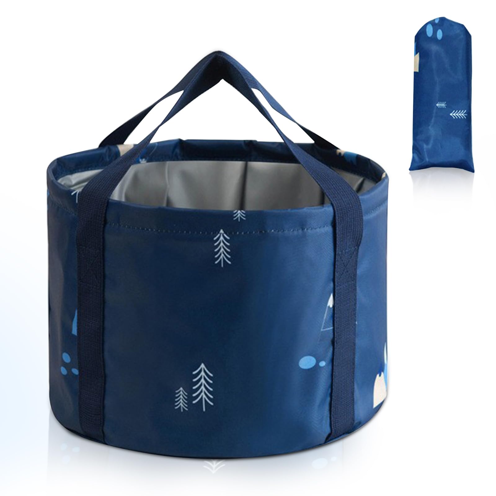 Multifunctional Collapsible Bucket for Soaking Feet, Portable Foot Bath Bag, Foot Spa Soaking Feet Home Pedicure Basin Outdoor Camping for Washing, Fishing Wait Handy Carrying Bag Large