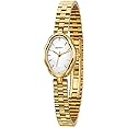 BERNY Gold Watches for Women Dainty Ladies Quartz Watch Vintage Copper Mirrors Shape Japanese Quartz Movement 3ATM Waterproof Fashion Female Wrist Watch Luxury Birthday Gifts