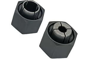 LIKINMAKA (1/​​2-inch) 12.7mm and（1/4-inch 6.35mm Collet Chuck and Nut Replace for Dewalt 326286-04 DW6212 DW6214 DW618 Router Hitachi 323-293, Bosch 2610906283 Skil 2823121001