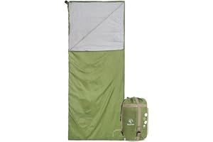 REDCAMP Ultra Lightweight Sleeping Bag for Backpacking, Hiking, Comfort for Adults Warm Weather with Compression Bag, 15-25°C