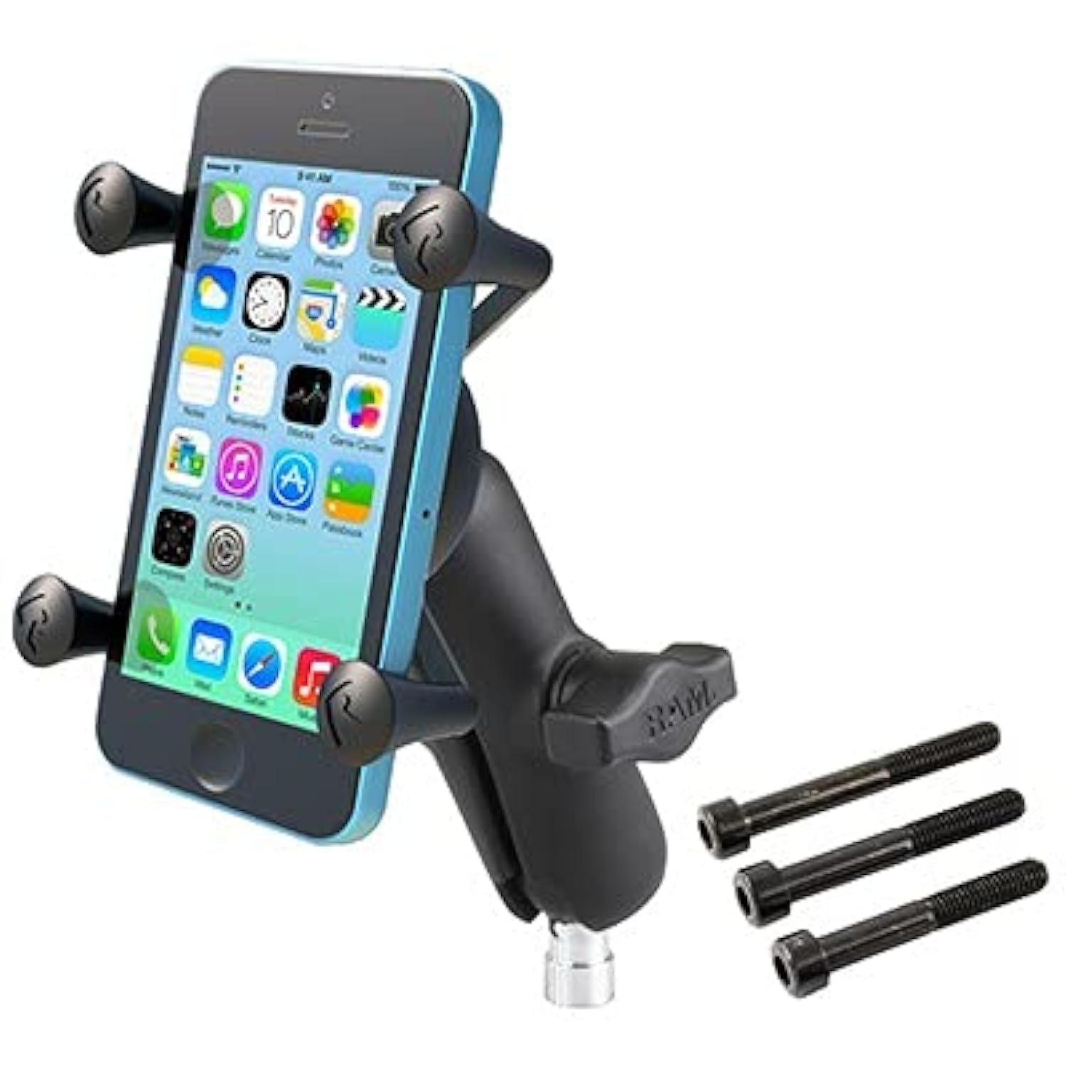 Ram Mounts RAM-B-367-UN7U - Mount (Mobile Phone/Smartphone, Motorcycle, Black, Passive Holder, Aluminium, Composite, Rubber, Stainless Steel, X-Grip)