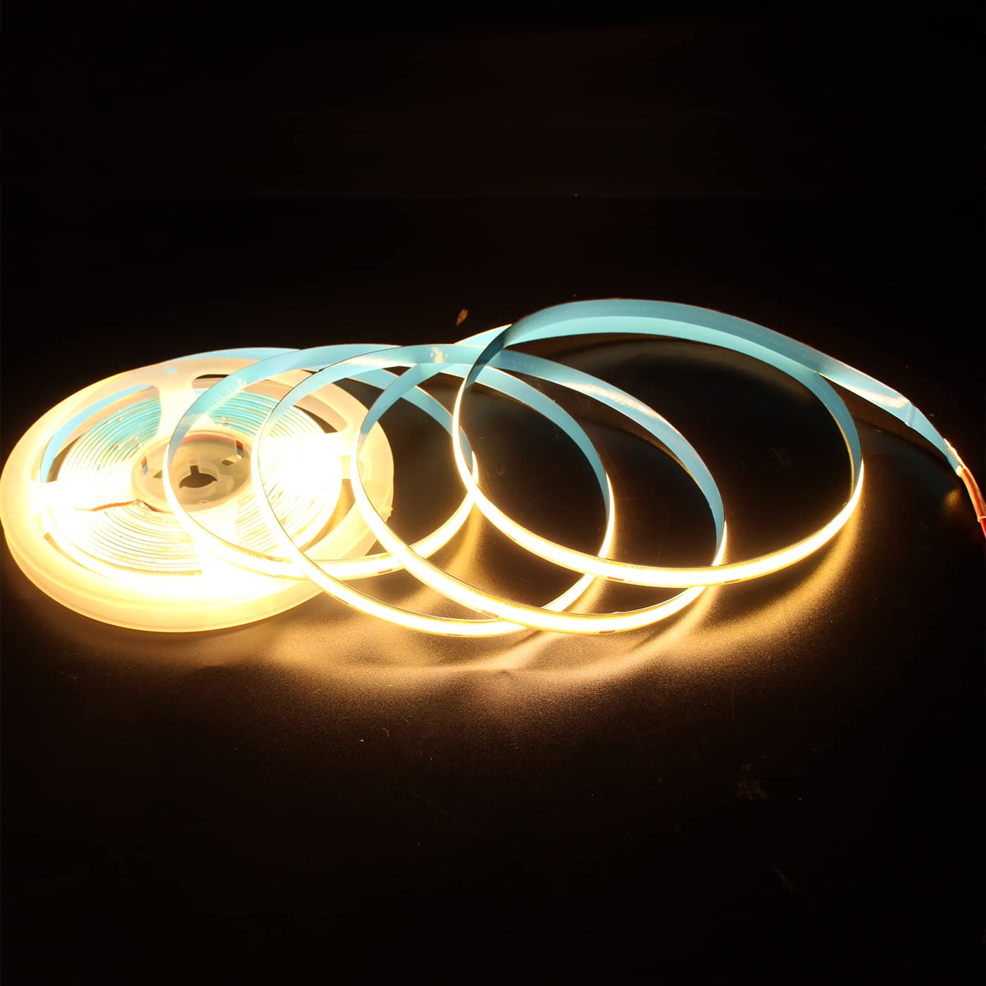 Boarda Waterproof COB LED Strip,24V 480 LEDs/m IP65 Flexible COB Led Lights, 5M CRI90+ Without dot 3000K/4000K/6000K LED Tape Light for Home, Bedroom, Kitchen,DIY Project (No-Waterproof, WW-3000K)