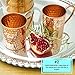 [Christmas Gift Set] 100% Real Moscow mule mugs, Set Of 4 copper cups for drinking Each Mug is HANDCRAFTED- Food Safe Pure Solid Copper Cups gift set (Set of 4 Gift Box)