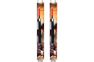 DXTKWL Red Wine Glass Grapes Wooden Refrigerator Door Handle Covers Set of 2 Kitchen Appliance Handle Covers Protector for Fridge Microwave Stove Oven Dishwasher