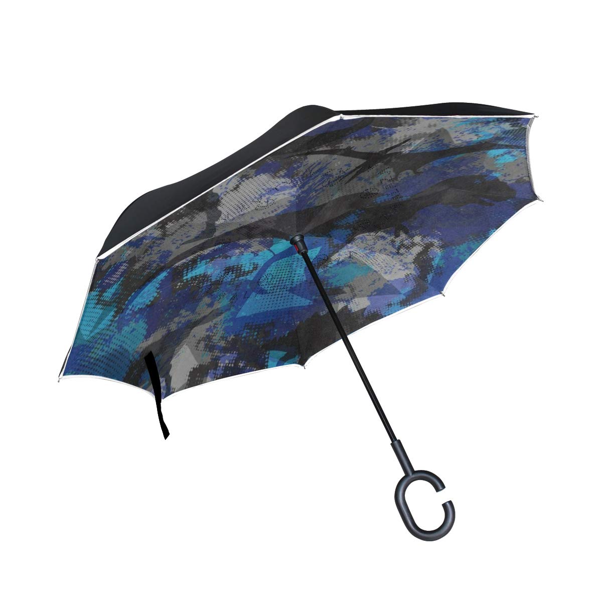 マンガ ゴルフ ユニコーン 反転傘 One 車 Agree 旅行 雨 反転傘 カラー5 マーメイド 雲 星 All 虹 リバーシブル B07m8fdtcf Size ブラック アウトドア ゴルフ傘 21年ファッション福袋