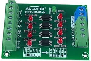 DONGKER Optocoupler Isolation Board,3.3V to 24V 4-Channel PLC Signal Level Voltage Conversion Board for Signal Isolation