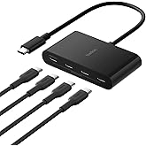 Belkin Connect 4 Port USB C Hub - Multiport Adapter Dongle with 4 USB C 3.2 Gen 2 Ports - High Speed 10G Data Transfer for La