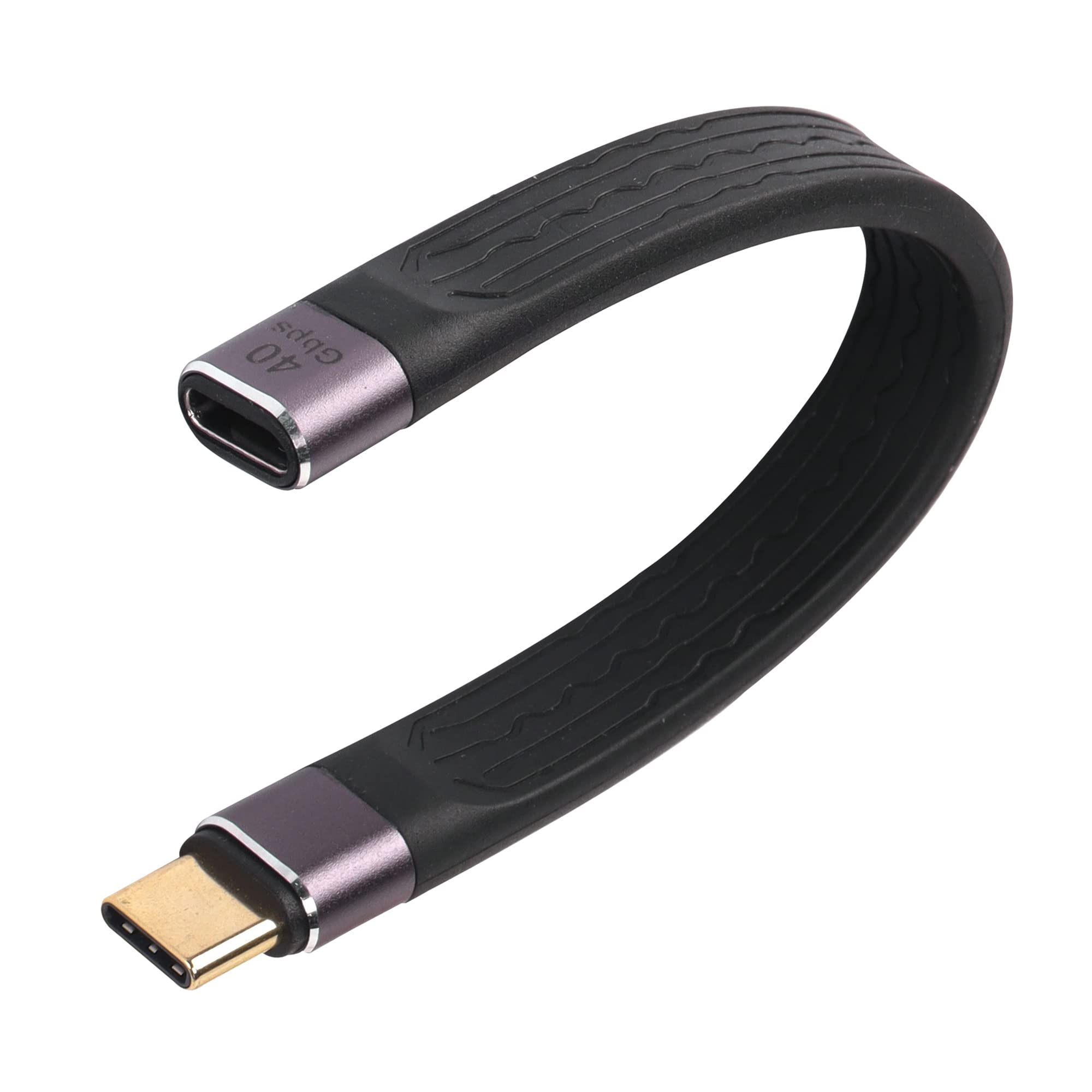 MEIRIYFA 40Gbps USB Type C Extension Cable, Short USB-C Male to Female Cable Support Thunderbolt 3 PD 100W Fast Charging for Type C Phones Laptop - 13.8cm