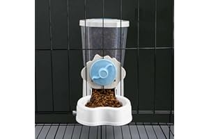 OYYJIG Pet Hanging Automatic Feeders Drinking Bowls，Gravity Rabbit Feeder and Water Set，Cage Cat Food Bowl Feeding Station for Puppy Kitten Chinchilla Hedgehog Guinea Pig Ferret (blue-food)