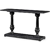 Maven Lane Arthur Traditional Rectangular Accent Console Table for Small Spaces and Front Door Entrance Hallway in Antiqued Black Finish