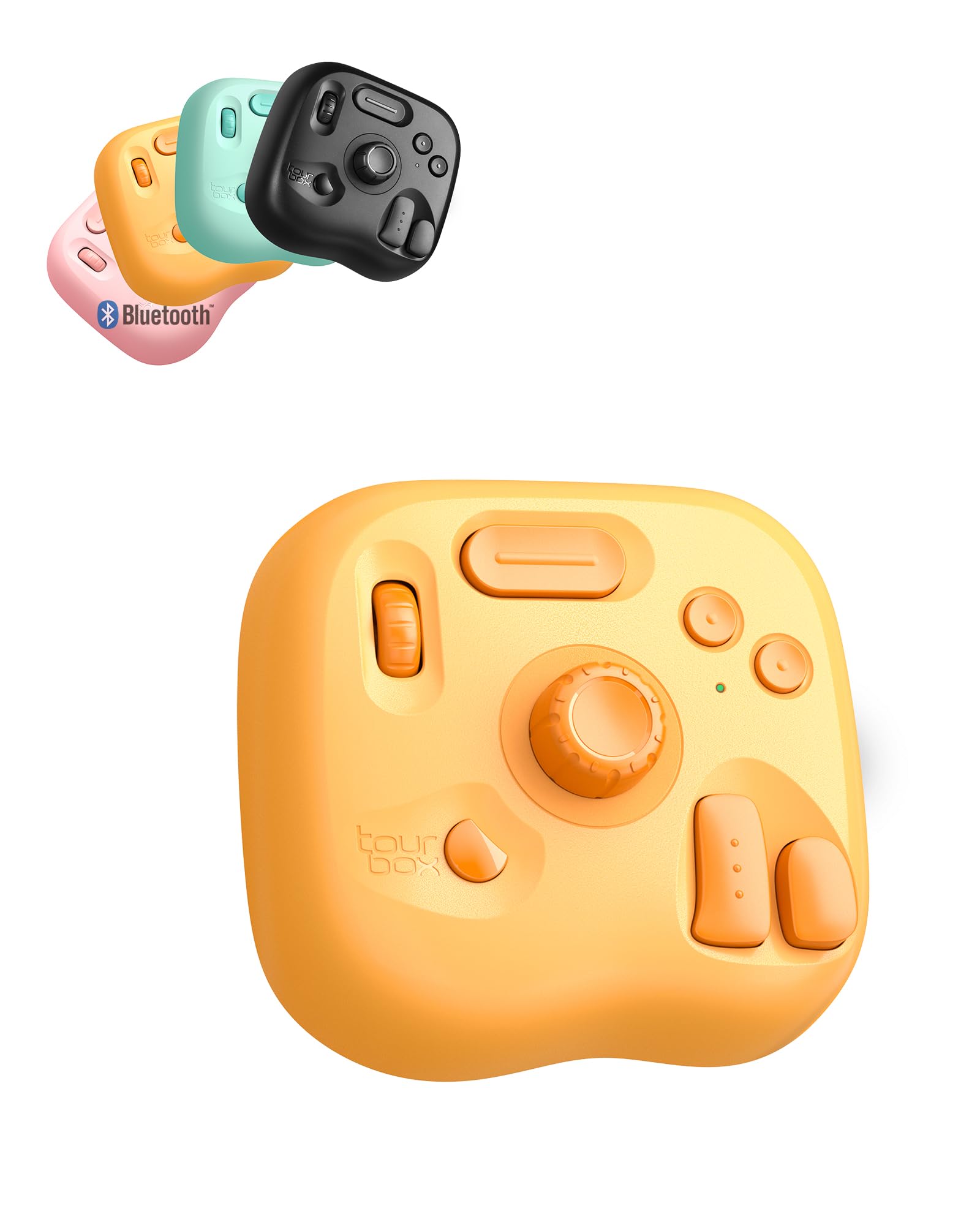 Photo 1 of TourBox Lite Bluetooth Oasis Series - Compact Editing Keyboard, Macro Controller with Custom Software for Digital Artist, Photographer, Editor, and Content Creator, Color Your Efficiency(Sunny Yellow)