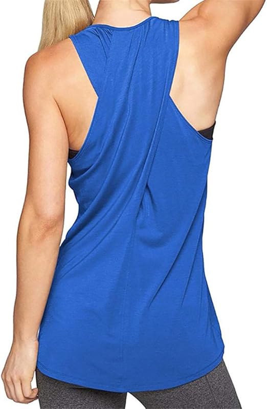 Pandodut Women'S Cross Back Yoga Shirt Sleeveless Racerback Workout Active Tank Top: Amazon.co 