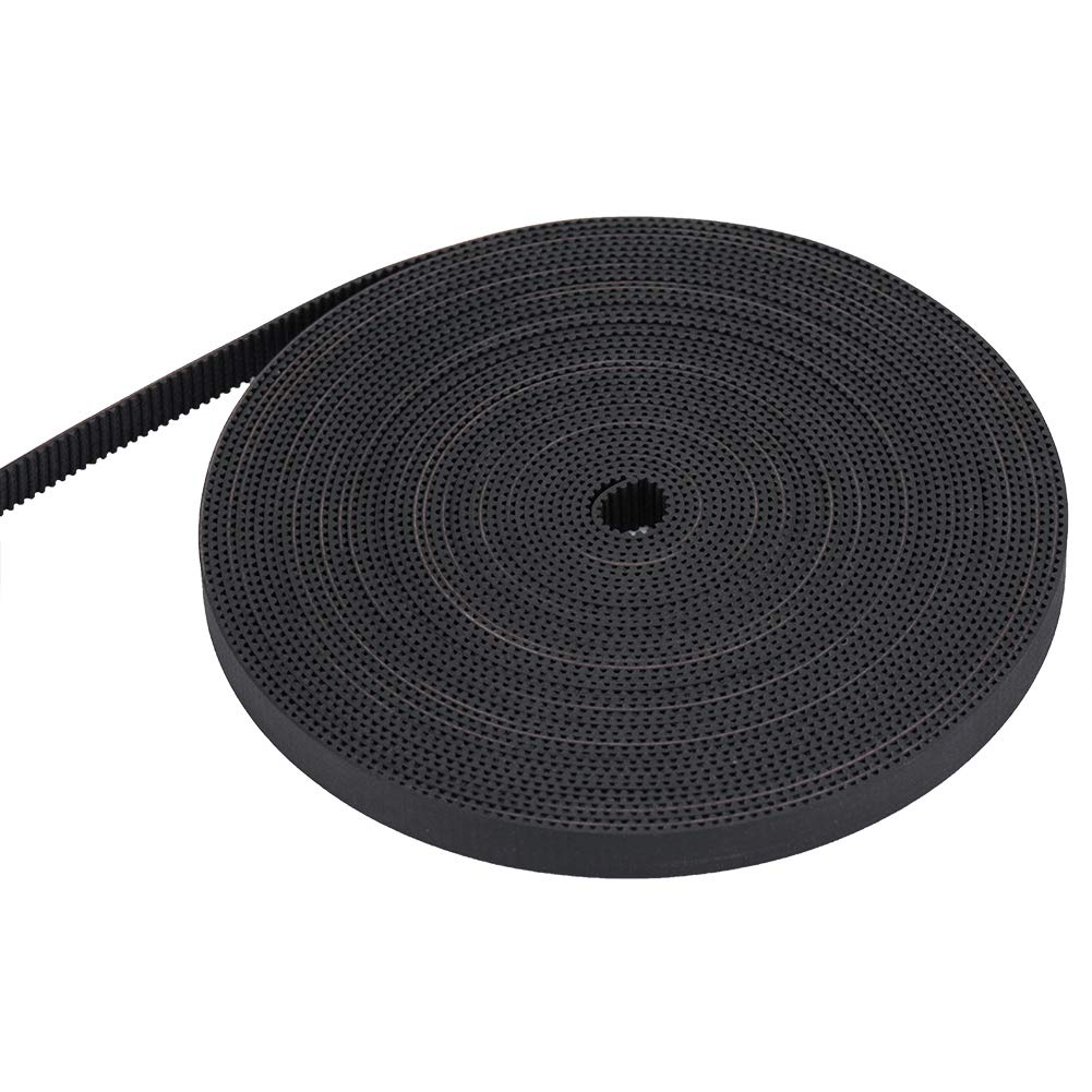 ASHATA 3D Printer Timing Belt,10mm Width 2GT Rubber Synchronous Timing Belt for 3D Printer,1M/ 2M/ / 5M/ 10M Toothed Belt 3D Printer Timing Belt,Low Noise,High Wear Resistance (10m)