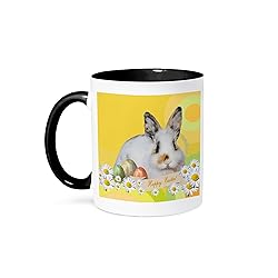 3dRose Calico Bunny Rabbit with Daisy Flowers and