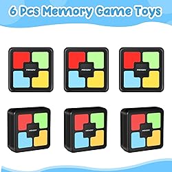 Silipull 6 Pcs Light up Memory Game Handheld