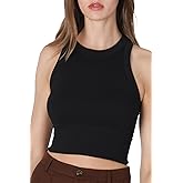 NIKIBIKI Women Seamless Ribbed High Neck Crop Top, Made in U.S.A, One Size