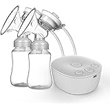 JUNDE Electric Breast Pump, Breast Pump Dual Suction Nursing Breastfeeding Pump Anti-Backflow Adjustable Suction, Pumping & M