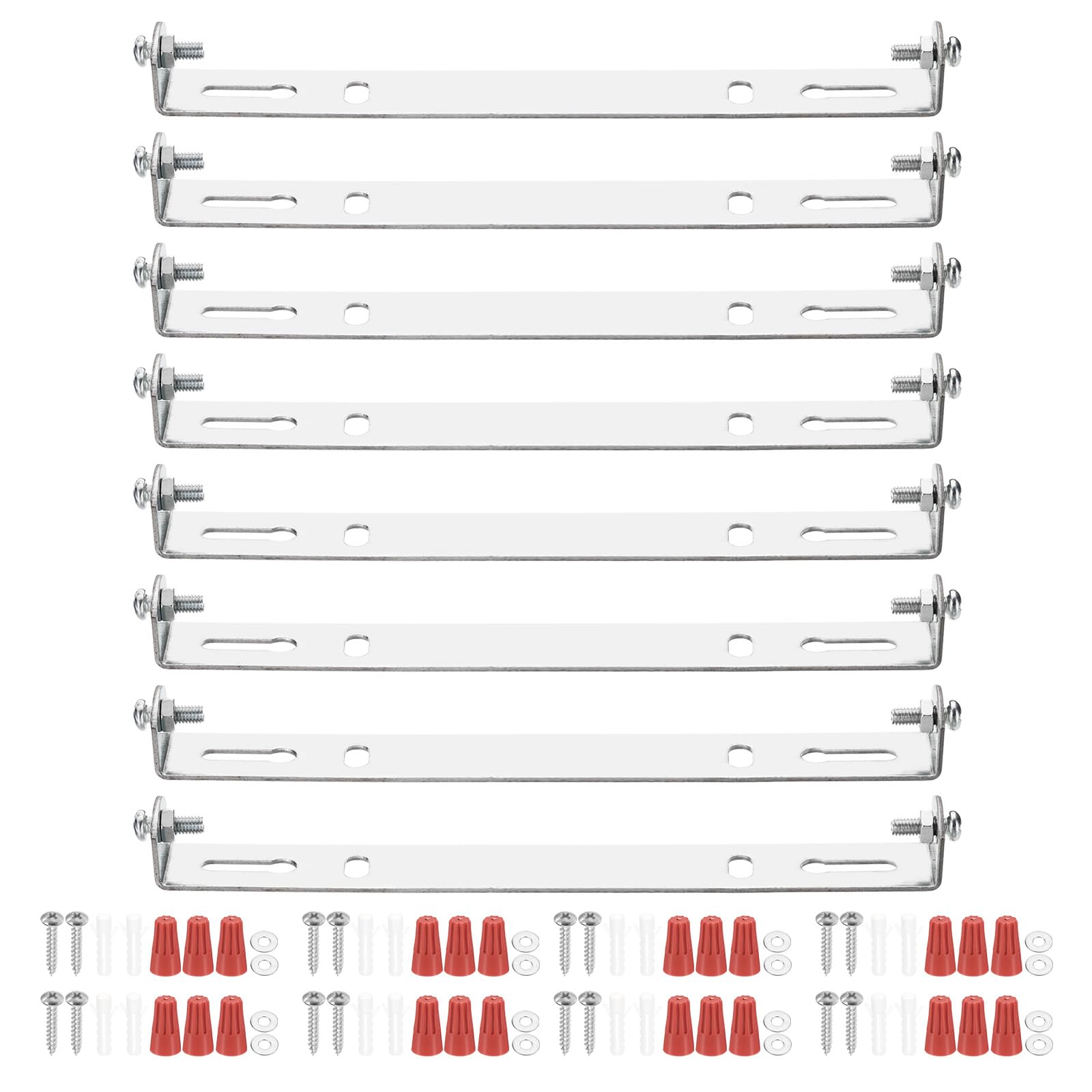 PATIKIL 155mm (6.1") Universal Light Fixture Mounting Bracket Kit, 8 Set Light Crossbar Ceiling Light Plate with Screw for Wall Light Ceiling Light Pendant Chandelier