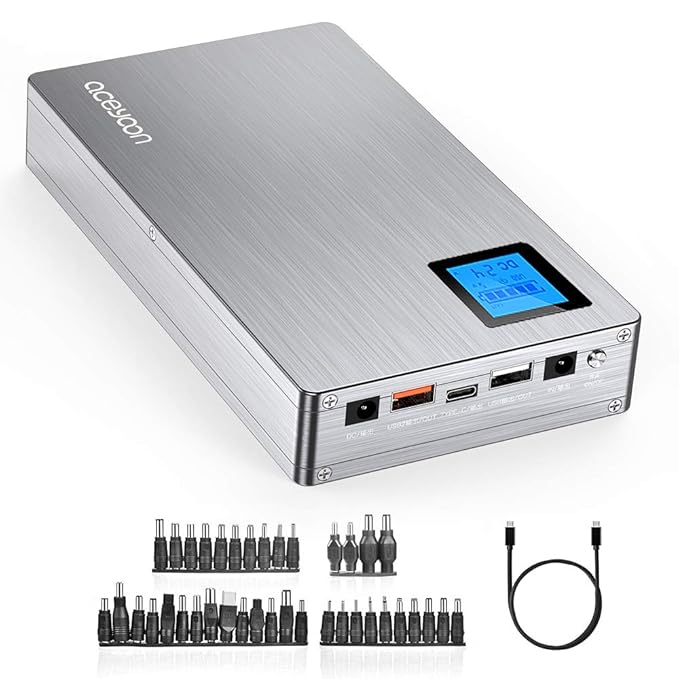 aceyoon Powerbank 50000mah Schnellladefunktion Externe Batterie Power Bank External Akkupack Multi Voltage 5V 9V 12V 15V 16V 