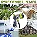 SANCEON Garden Hose Nozzle, Heavy Duty Zinc Alloy Water Spray Nozzle, Spiral 8 Adjustable Watering Patterns - Slip Resistant, Labor-saving - for Watering Plants, Cleaning, Showering Pets and Car Wash