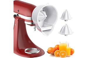 COFUN Juicer Attachment for KitchenAid Stand Mixer, For Kitchen Aid Juicer Attachment With Two Sizes of Reamer, Juicer Attachment Used to Squeeze Lemons, Oranges, Limes And Other Fresh Citrus Fruit