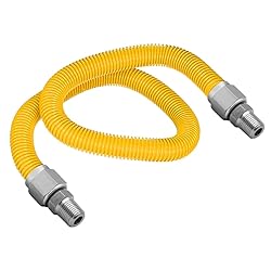 Gas Connector Kit 30 inch Yellow Coated Stainless