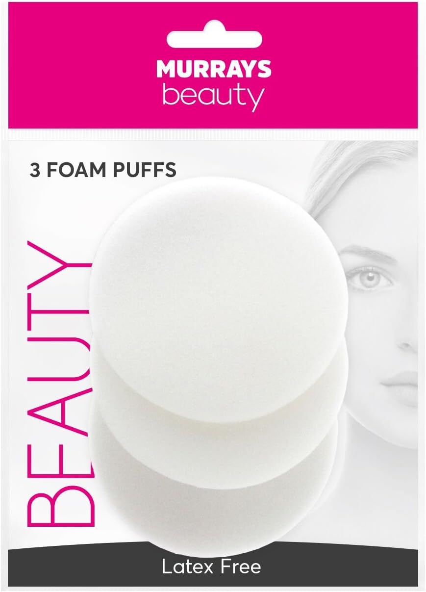 Murrays Manicure Circular Makeup Sponge Applicators 6cm x 0.5cm Pack of 3