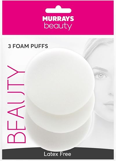 Murrays Manicure Circular Makeup Sponge Applicators 6cm x 0.5cm Pack of 3