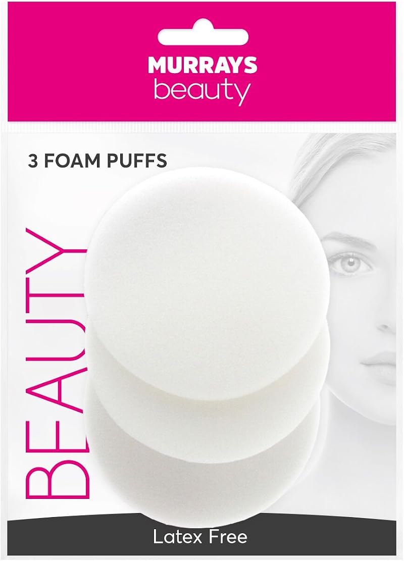Murrays Manicure Circular Makeup Sponge Applicators 6cm x 0.5cm Pack of 3