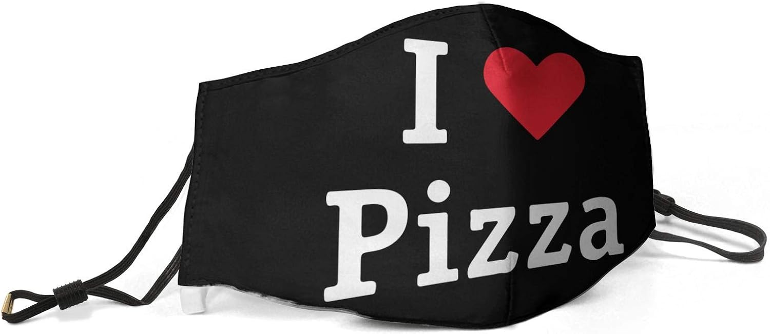 Men's Fashion Mouth Cover Shapes-PizzaGreen-Backdrop- Anti Pollution Washable and Reusable Face Ma_sk