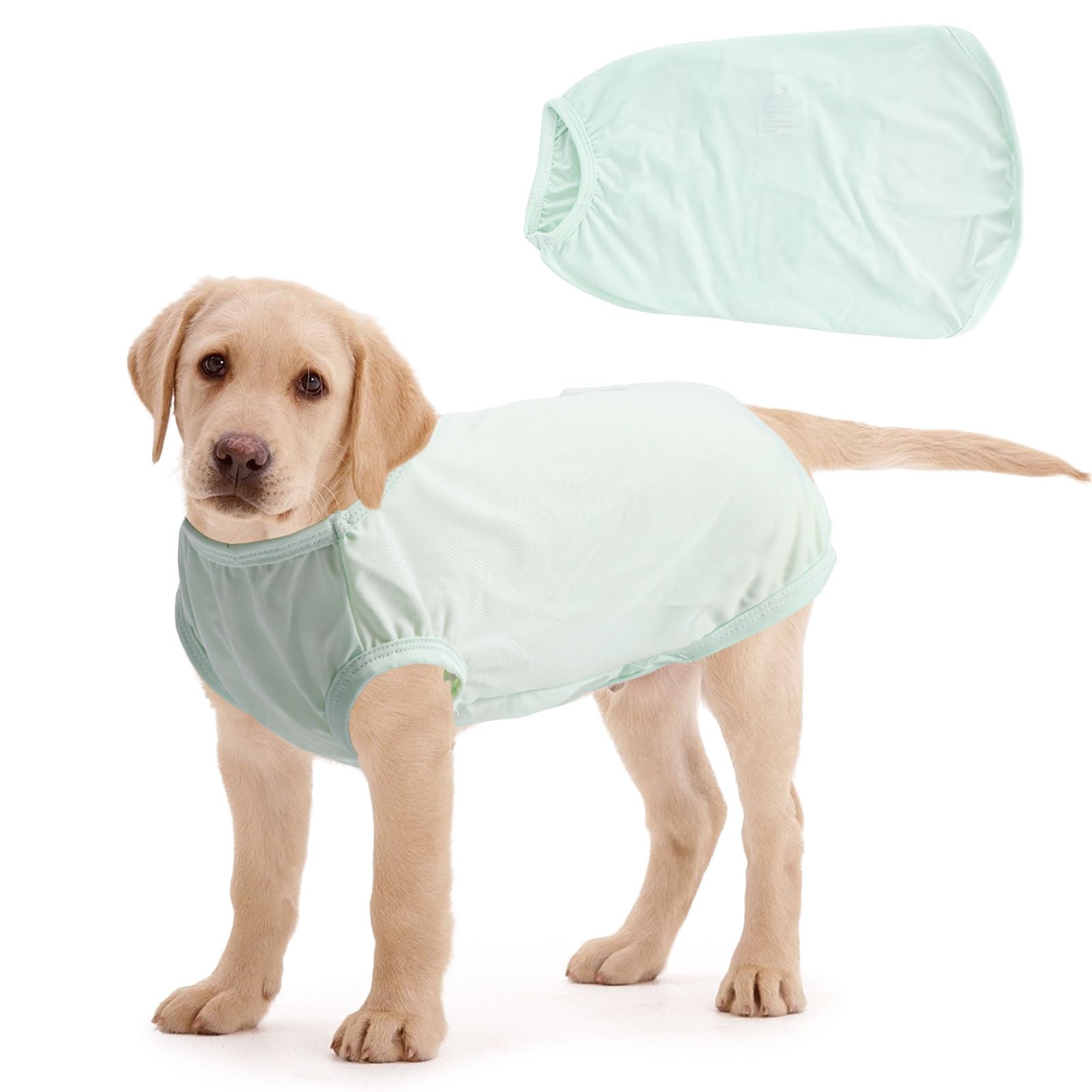 Mayoii Dog Cooling Vest, Small Dog Clothes for Summer, Light Weight Ice Silk Cooling Dog Coat (Green, S)