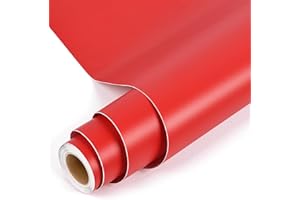 Prime Vinyl Permanent Vinyl - Matte Red Adhesive Vinyl for All Cutting Machine, 12" x10 FT Permanent Outdoor for Decor Sticker, Home Decal, Scrapbooking, Signs