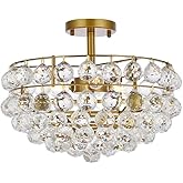Elegant Lighting Indoor Modern Home Decorative Bright Savannah 16 inch Flush Mount in Brass