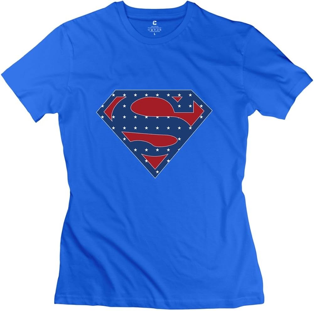 Ladies Superman TShirts Funny Custom RoyalBlue T Shirt