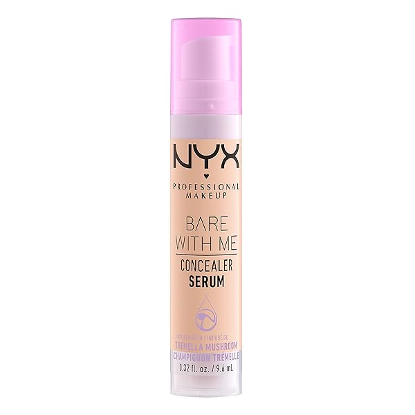 NYX PROFESSIONAL MAKEUP BARE WITH ME CONCEALER SERUM, CONCEALER MAKEUP FOR UP TO 24HR HYDRATION – VANILLA