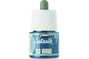 Pebeo 181-013 Setasilk Silk Painting 45-Milliliter Bottle, Cyan