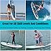 Goplus 10ft Inflatable Stand Up Paddle Board SUP with Leash/Adjustable Paddle/Pump/Repair Kit/Carry Backpack, 6 inch Thickness (Blue+White)