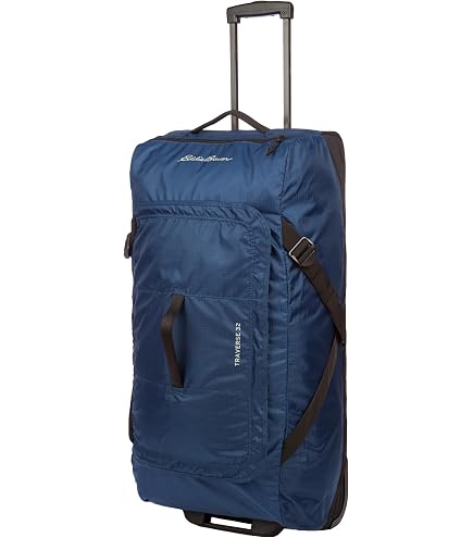 Eddie Bauer Expedition Rolling Duffel Bag with Wheels | Travel | Check-In | Luggage | Rugged | Durable - True Blue, 34