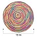 Braided Colorful Round Place mats for Kitchen Dining Table Runner Heat Insulation Non-Slip Washable Summer Placemats Set of 6
