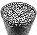 EasyPAG 2 PC Office Trash Can Hollow Flower Pattern Wastebasket 7.25 x 9 x 11.75 inch, Black