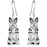 Cute Golden Retriever/Schnauzer/German Shepherd/Poodle/Yorkie Earrings 925 Sterling Silver Dog Dangle Earrings Dog Jewelry Gifts for Women Dog Lover