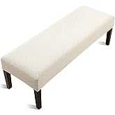 Fuloon Stretch Jacquard Dining Bench Cover - Anti-Dust Removable Bench Slipcover Washable Seat Cushion Protector for Bedroom,