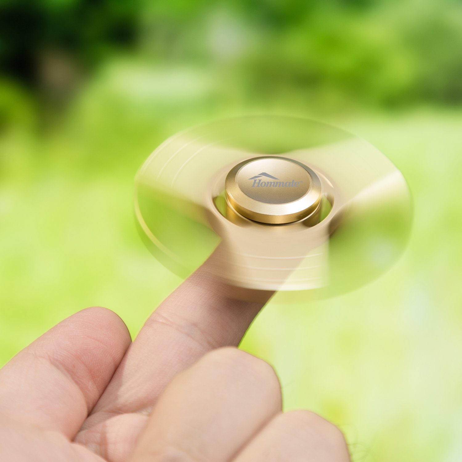 Hommate Finger Spinner Fidget Spinner Toy for EDC ADHD Focus,High Speed,2-3 Min Spins, Finger Playing or Table Top Spin,Optimized Super Smooth German Bearings,Good Balanced (3 Side-Rose golden)