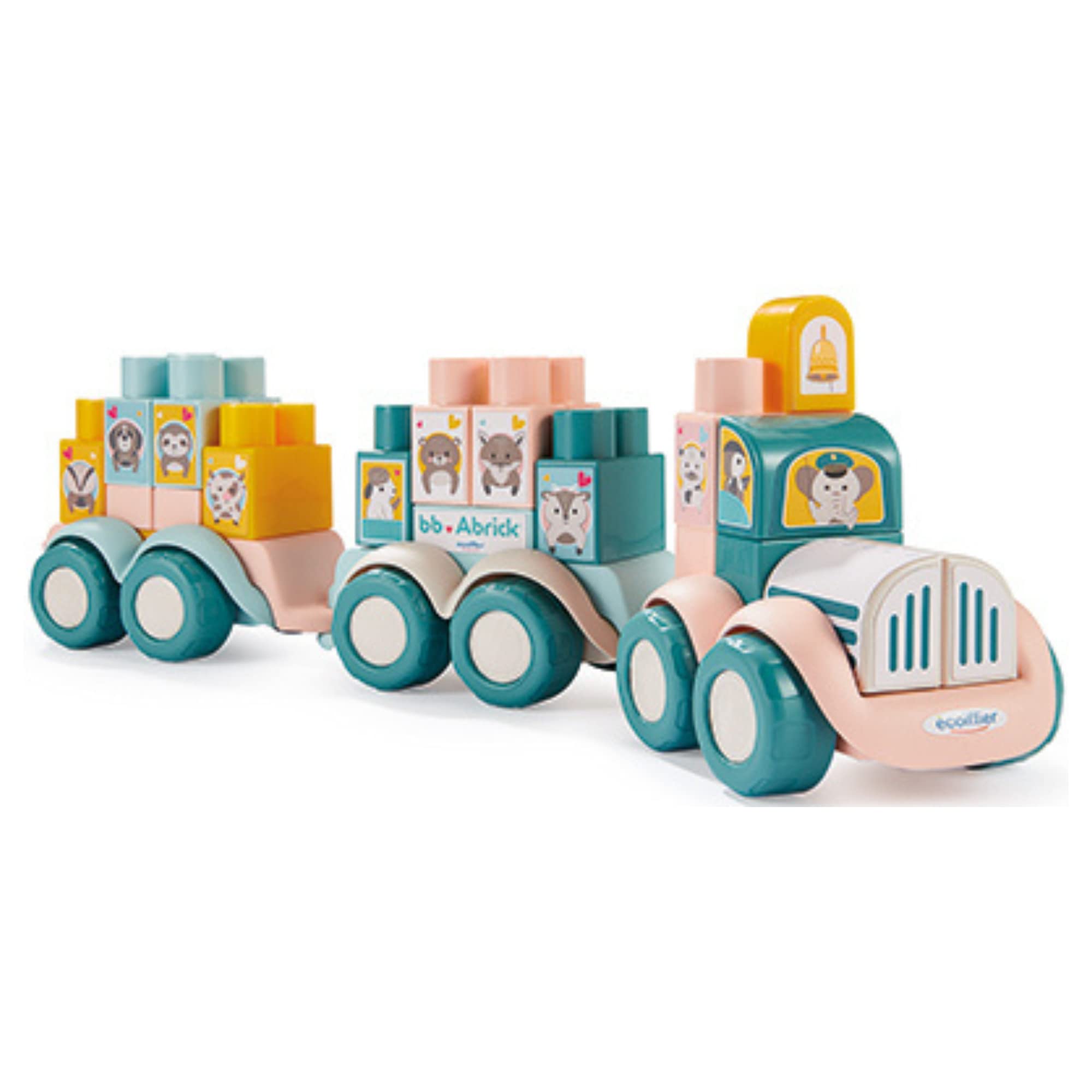 Ecoiffier 7918 Animal Train, Pastel, Medium