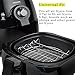 AIQI 5 Piece Air Fryer Accessories, Including Cake Barrel, Pizza Pan, Metal Holder, Skewer Rack and Silicone Mat for Gowise Phillips and Cozyna and More, Fit All 3.7QT - 5.3QT - 5.8QT