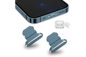 TITACUTE 2 Pack Anti Dust Plugs for iPhone 13 11 12 Pro Max Dust Cover 8 Pin Dust Plug with Mini Storage Box iPhone Charging Port Plugs Compatible with iPhone 12 Mini/ 11 Pro/XS/XR/ 8 Plus Grey