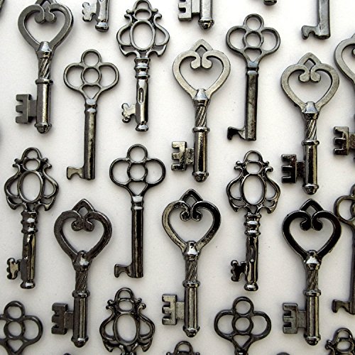 Skeleton key set in gunmetal black (30 keys) 3 different styles …